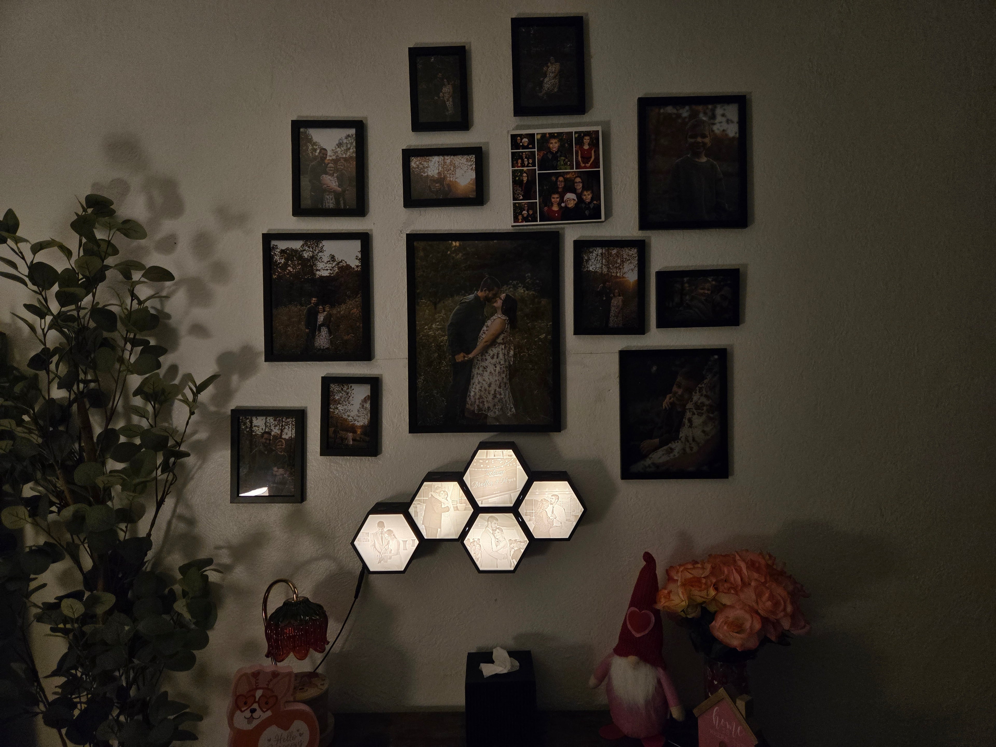 Custom Hexagon Memory Lamps (Set of 5)