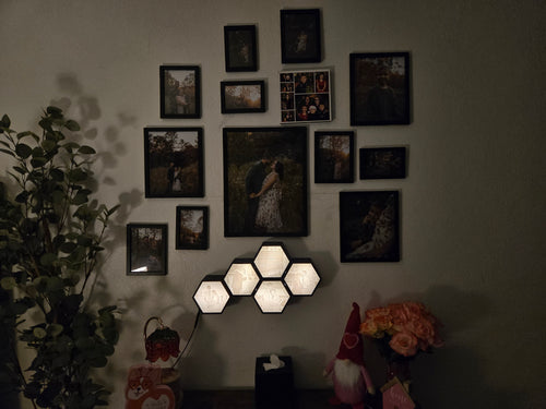 Custom Hexagon Memory Lamps (Set of 5)