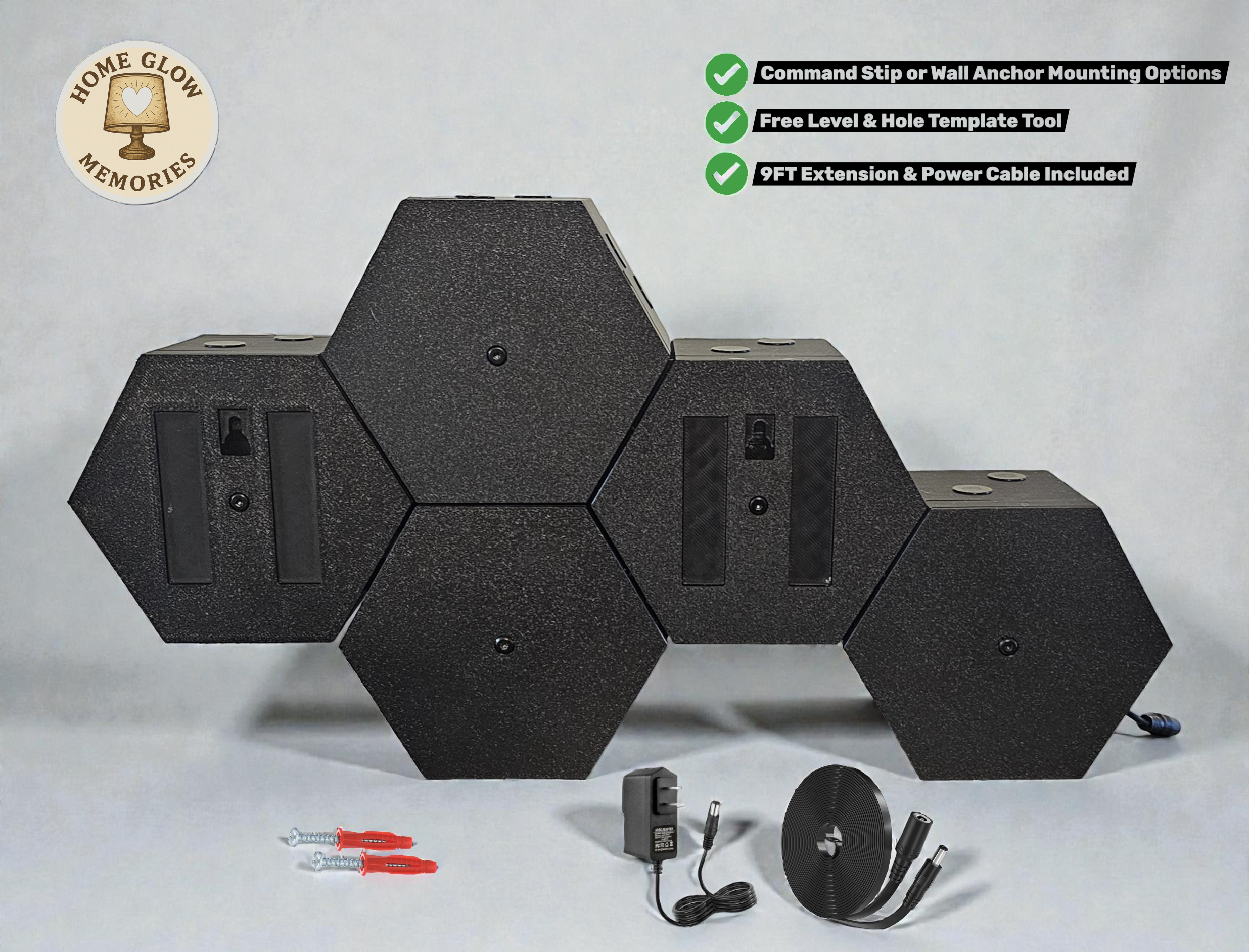 Custom Hexagon Memory Lamps (Set of 5)